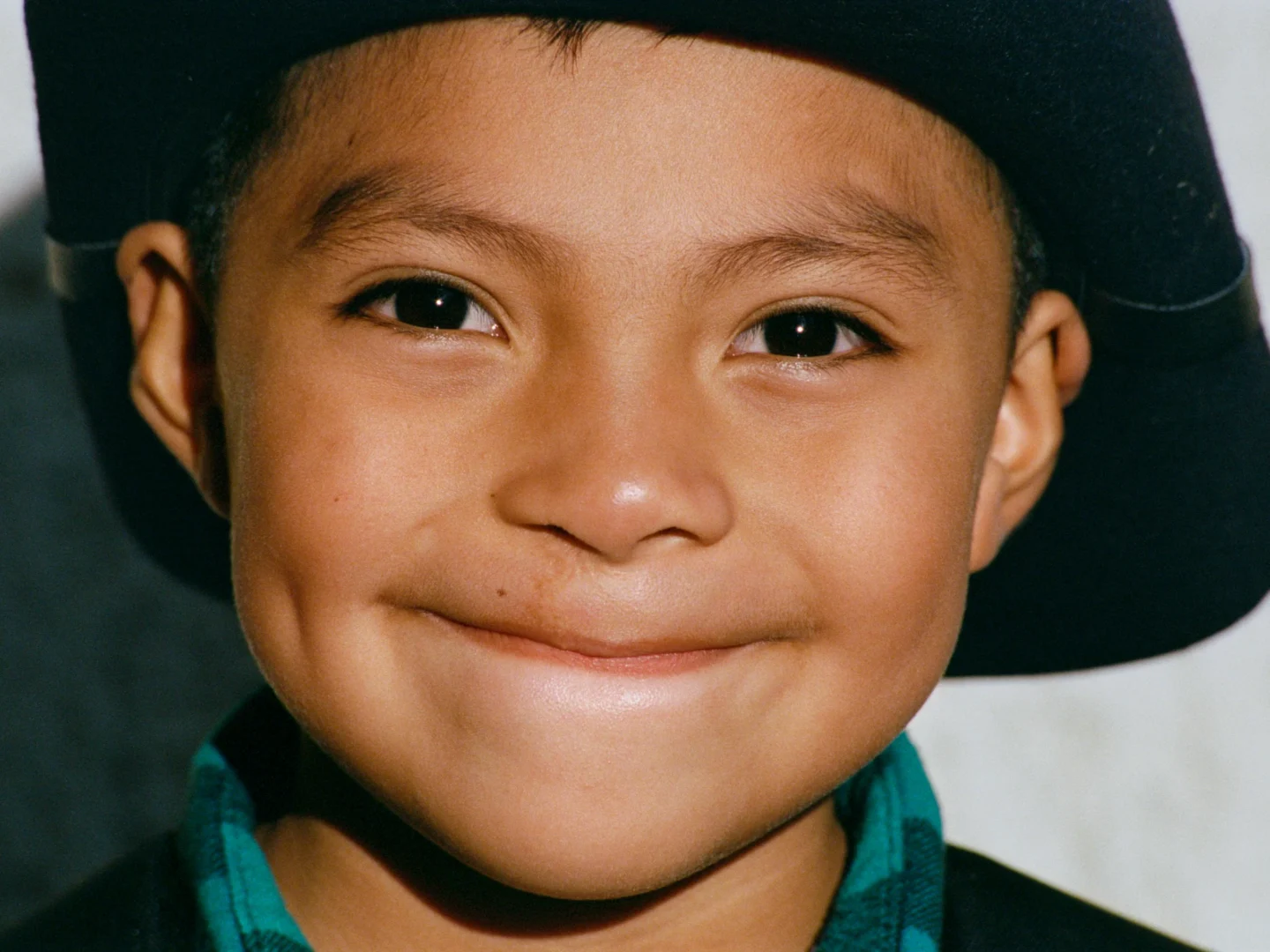 Junior looks at the camera.