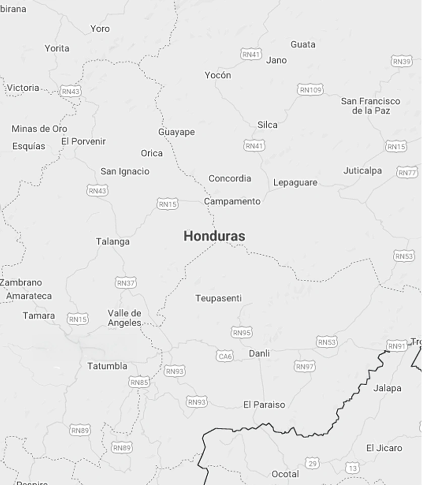 Map of Honduras