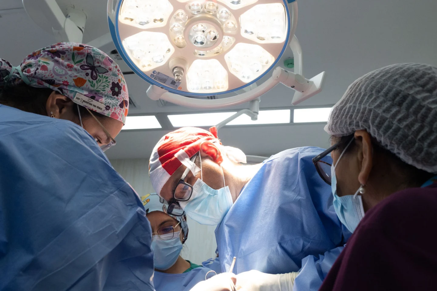 Surgeons at work during a program in Peru.