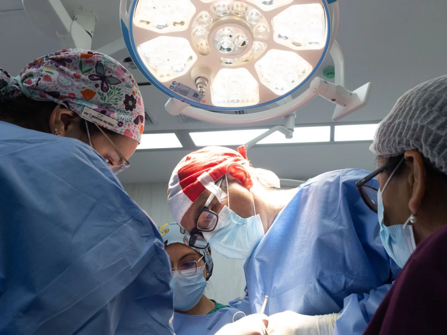 Surgeons at work during a program in Peru.