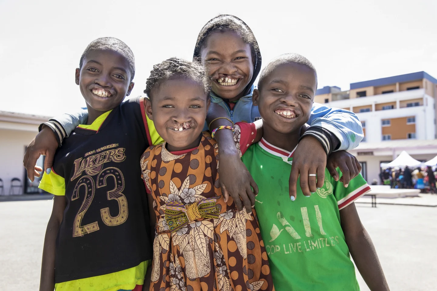 Patients smile for the camera in Madagascar.