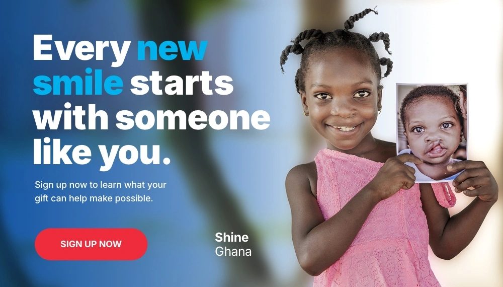 Every new smile starts with someone like you.