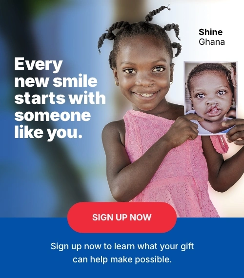 Every new smile starts with someone like you.