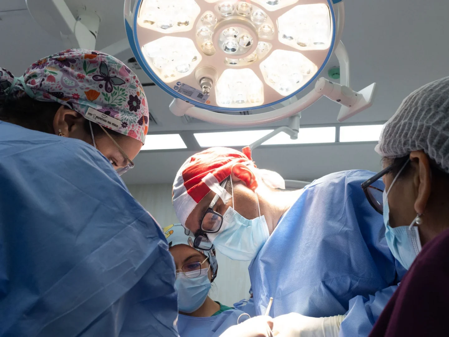 Surgeons at work during a program in Peru.